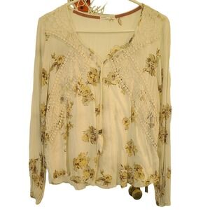 Coco + Jaimeson floral boho blouse Lightweight Top Blouse
